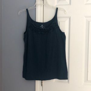 Ruffle Teal Tank Top